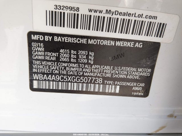 2016 BMW 428I GRAN COUPE WBA4A9C5XGG507738 Photo 8