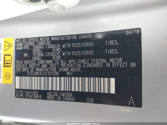 2018 LEXUS RX 350 2T2ZZMCA1JC101298 Photo 8