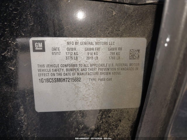 Chevrolet Cruze Ls Auto 2017 1G1BC5SM6H7215682 Image 9