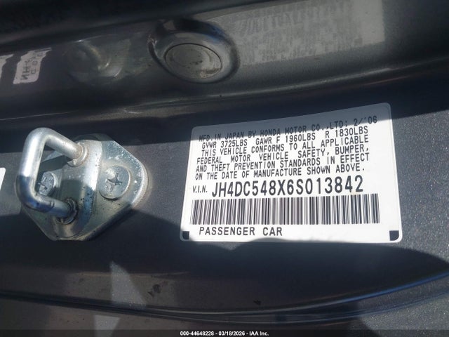 Aukcja sprzedaży 2006 Acura Rsx, vin: JH4DC548X6S013842, numer aukcji: 44648228