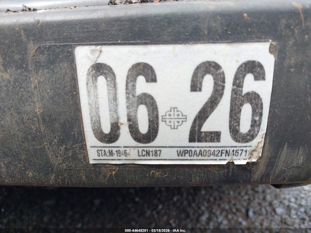 44648281 :رقم المزاد ، WP0AA0942FN457122 vin ، 1985 Porsche 944 مزاد بيع