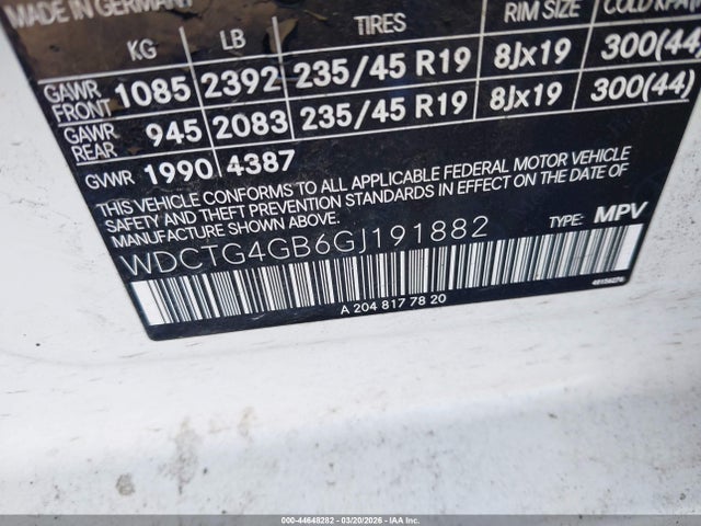 2016 MERCEDES-BENZ GLA 250 WDCTG4GB6GJ191882 Photo 8