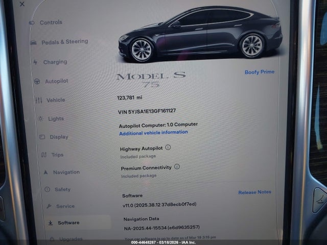 2016 TESLA MODEL S 5YJSA1E13GF161127 Photo 6