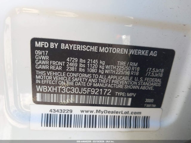 Продаж на аукціоні авто 2018 Bmw X1 Xdrive28i, vin: WBXHT3C30J5F92172, номер лоту: 44648289