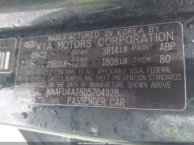 Продаж на аукціоні авто 2013 Kia Forte Ex, vin: KNAFU4A28D5704328, номер лоту: 44648292