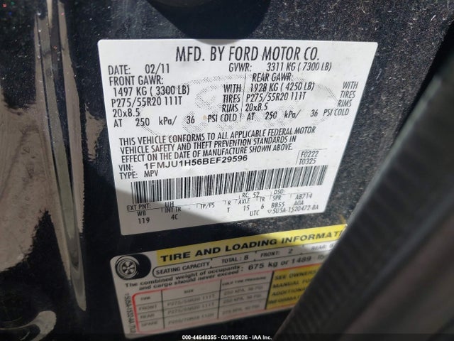 2011 FORD EXPEDITION 1FMJU1H56BEF29596 Photo 8