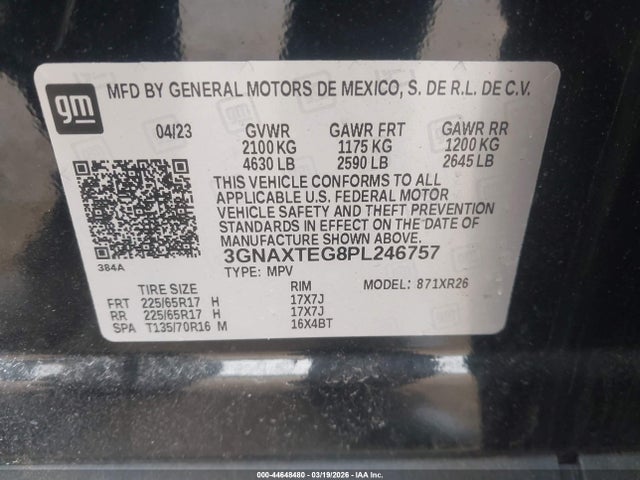 Chevrolet Equinox Awd 2fl 2023 3GNAXTEG8PL246757 Image 9