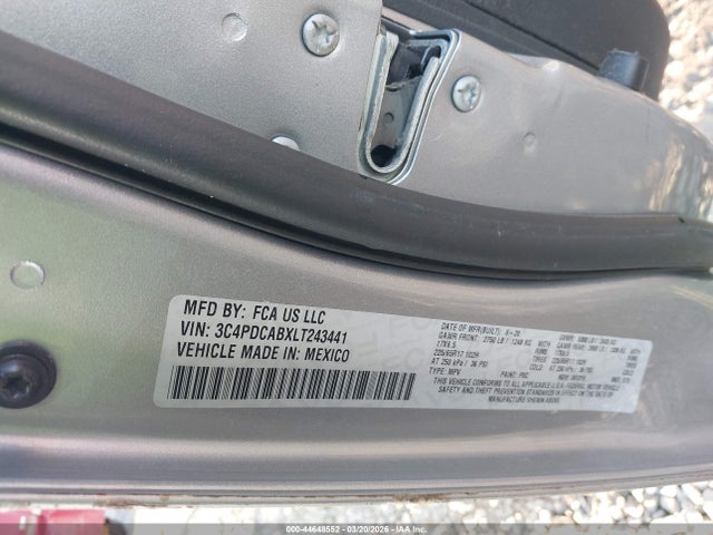 Продажа на аукционе авто 2020 Dodge Journey Se Value, vin: 3C4PDCABXLT243441, номер лота: 44648552
