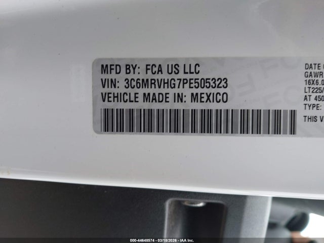 2023 RAM PROMASTER 3500 3C6MRVHG7PE505323 Photo 8