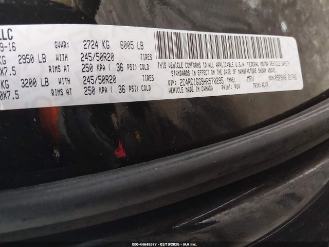 44648577 :رقم المزاد ، 2C4RC1GG9HR570295 vin ، 2017 Chrysler Pacifica Limited مزاد بيع