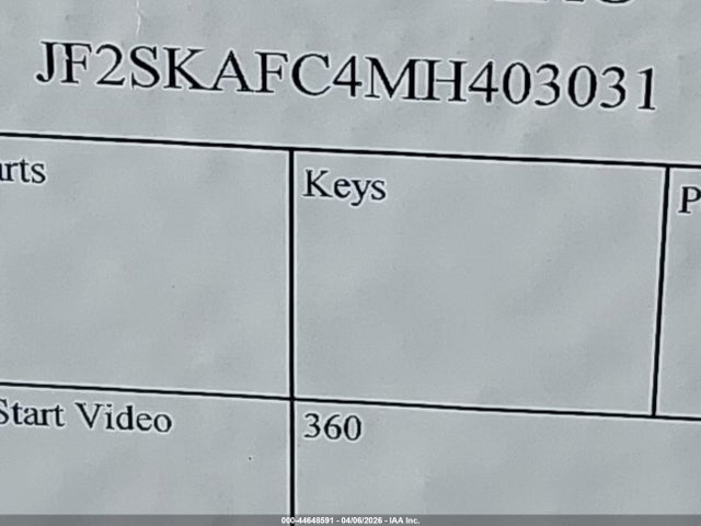 Aukcja sprzedaży 2021 Subaru Forester Premium, vin: JF2SKAFC4MH403031, numer aukcji: 44648591