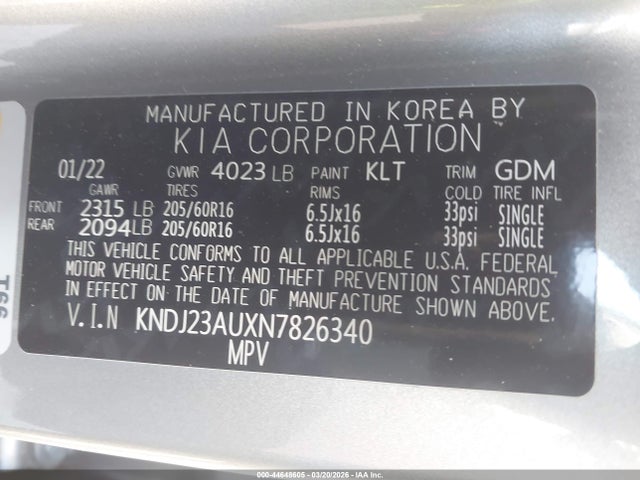 2022 KIA SOUL KNDJ23AUXN7826340 Photo 8