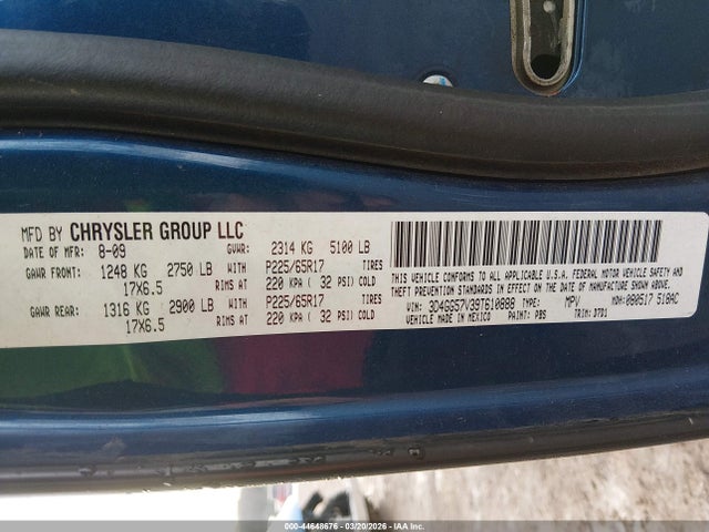 Aukcja sprzedaży 2009 Dodge Journey Sxt, vin: 3D4GG57V39T610888, numer aukcji: 44648676
