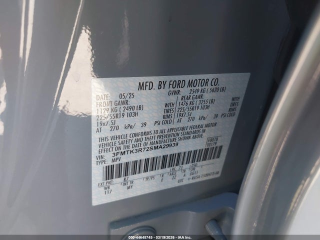 Ford Mustang Mach-e Premium 2025 3FMTK3R72SMA29939 Image 9