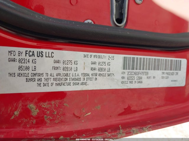 2015 CHRYSLER 300 2C3CCABG9FH797328 Photo 8