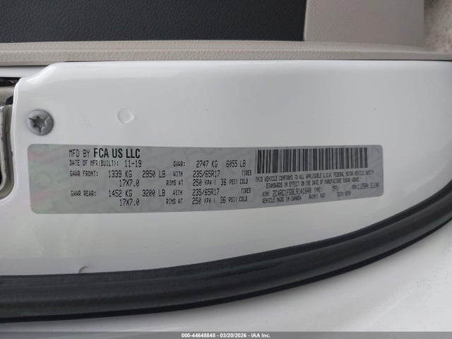 2020 CHRYSLER PACIFICA 2C4RC1FG8LR141840 Photo 8