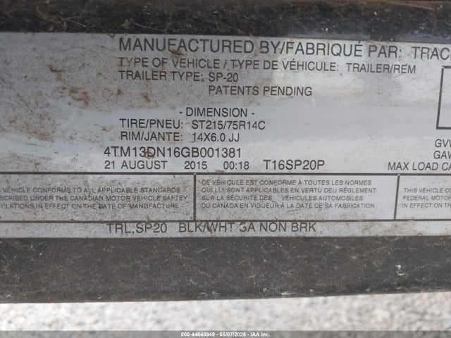 Suntracker Pontoon 2016 BUJ10738I516 Image 11