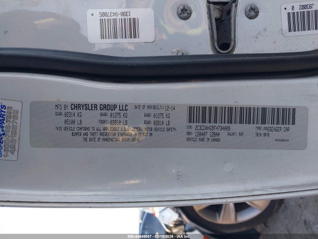 2C3CDXHG9FH734009 Dodge Charger Sxt
