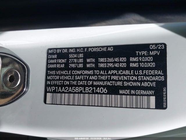 Porsche Macan T 2023 WP1AA2A58PLB21406 Image 9