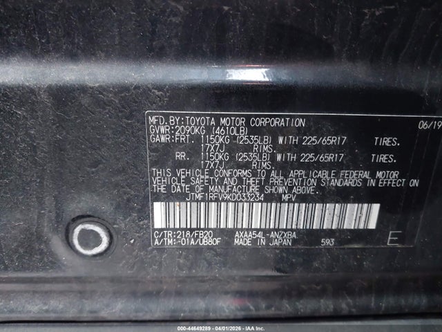 Toyota RAV4 LE 2019 JTMF1RFV9KD033234 Image 9