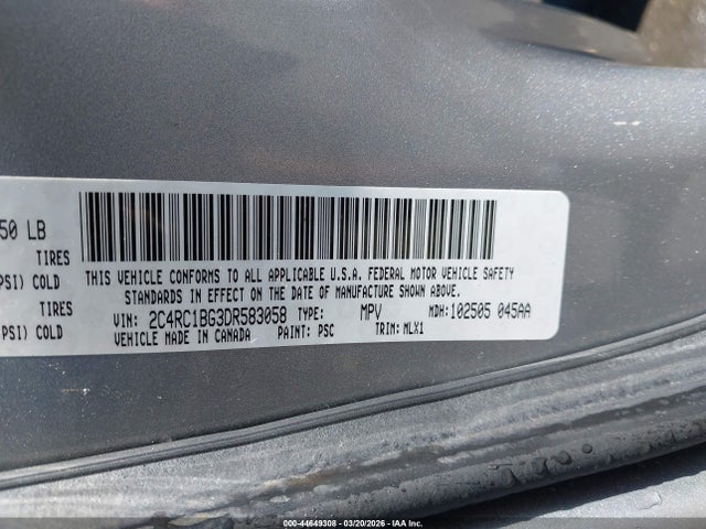 Aukcja sprzedaży 2013 Chrysler Town & Country Touring, vin: 2C4RC1BG3DR583058, numer aukcji: 44649308