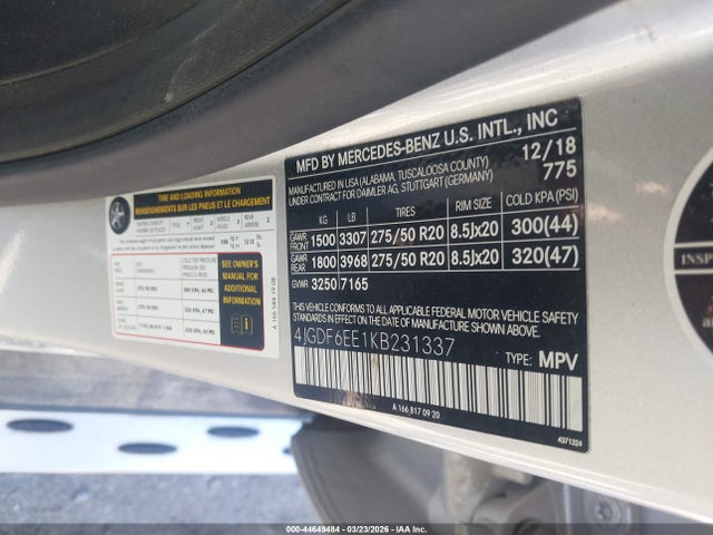 2019 MERCEDES-BENZ GLS 450 4JGDF6EE1KB231337 Photo 8