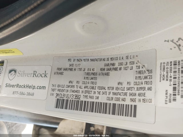 44649723 :رقم المزاد ، 3MYDLBYV8JY313682 vin ، 2018 Toyota Yaris Ia مزاد بيع