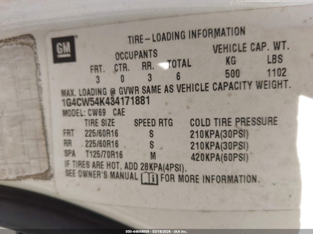 2003 BUICK PARK AVENUE 1G4CW54K434171881 Photo 8