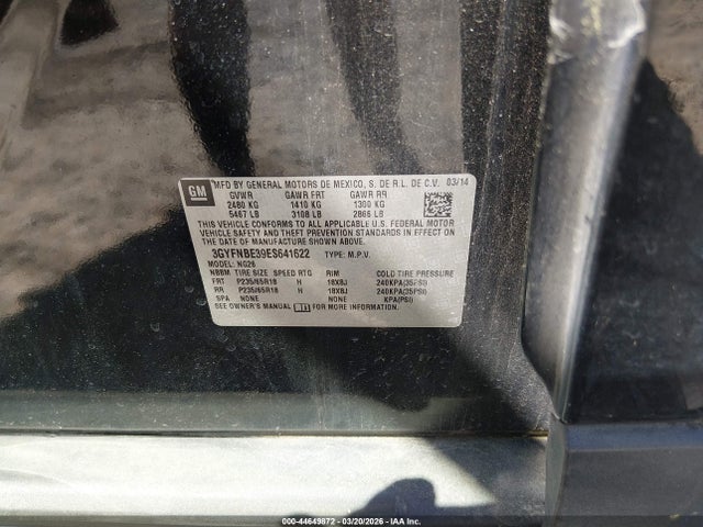Продаж на аукціоні авто 2014 Cadillac Srx Luxury Collection, vin: 3GYFNBE39ES641622, номер лоту: 44649872
