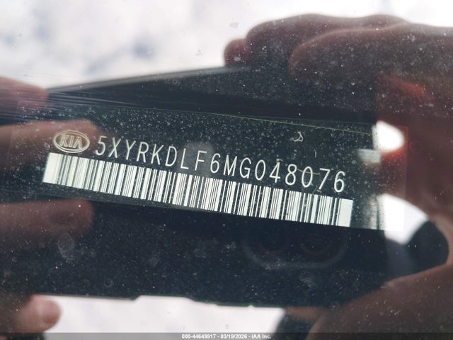 44649917 :رقم المزاد ، 5XYRKDLF6MG048076 vin ، 2021 Kia Sorento Sx مزاد بيع