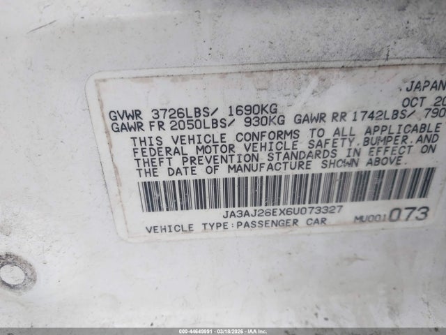 2006 MITSUBISHI LANCER JA3AJ26EX6U073327 Photo 8