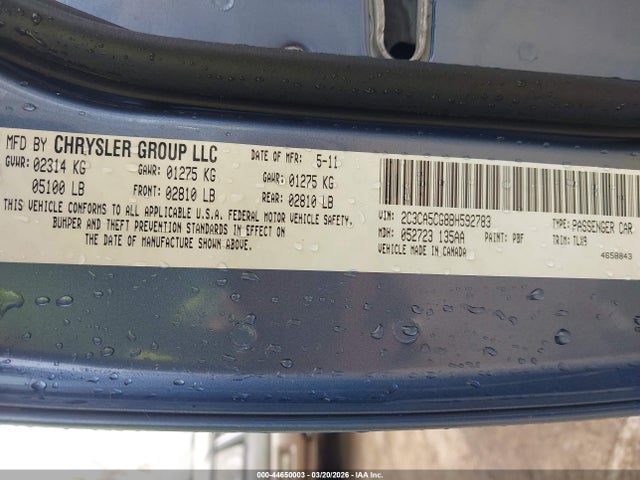 2011 CHRYSLER 300 2C3CA5CG8BH592783 Photo 8