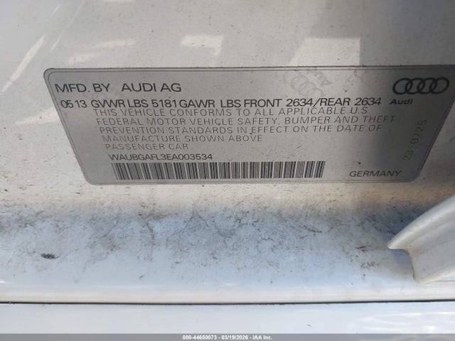 Продаж на аукціоні авто 2014 Audi S4 3.0t Premium Plus, vin: WAUBGAFL3EA003534, номер лоту: 44650073