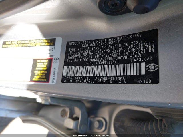 Toyota CAMRY LE 2017 4T1BF1FK9HU762541 Image 9