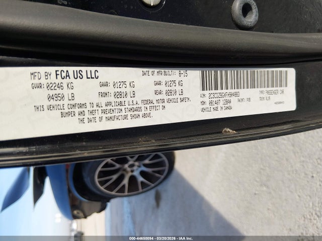 Продаж на аукціоні авто 2015 Dodge Challenger Sxt Plus, vin: 2C3CDZBGXFH904883, номер лоту: 44650094