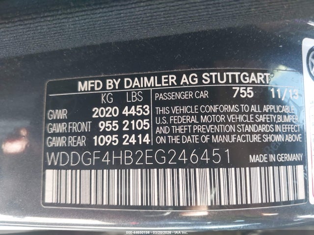Продажа на аукционе авто 2014 Mercedes-benz C 250 Sport, vin: WDDGF4HB2EG246451, номер лота: 44650156