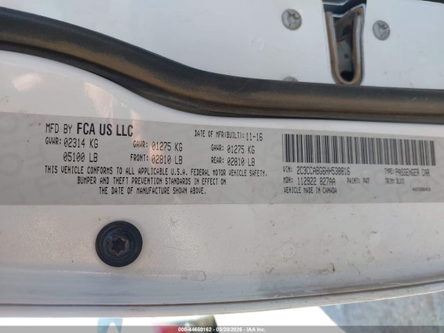 44650162 :رقم المزاد ، 2C3CCABG6HH538816 vin ، 2017 Chrysler 300 300s Alloy Edition مزاد بيع