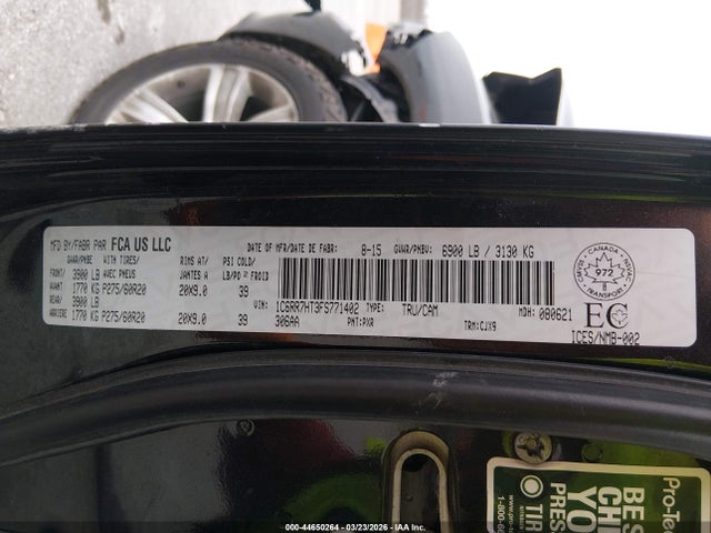 44650264 :رقم المزاد ، 1C6RR7HT3FS771402 vin ، 2015 Ram 1500 Sport مزاد بيع