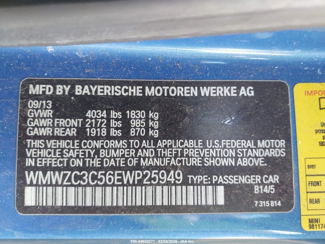 2014 MINI COUNTRYMAN WMWZC3C56EWP25949 Photo 8