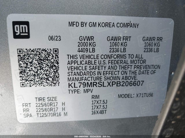 Chevrolet Trailblazer Awd Lt 2023 KL79MRSLXPB206607 Image 9