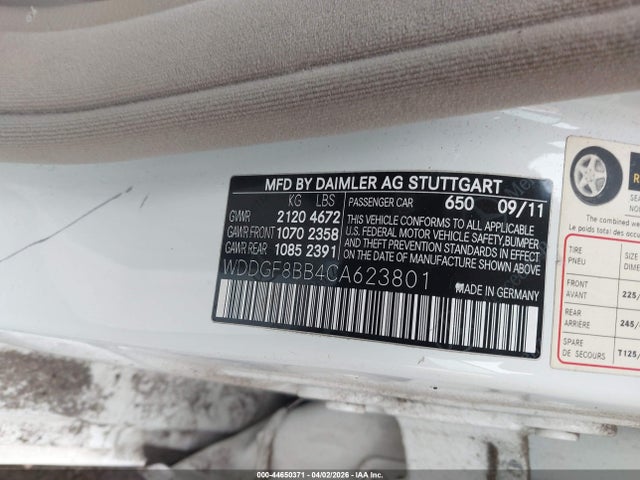Продажа на аукционе авто 2012 Mercedes-benz C 300 Sport 4matic, vin: WDDGF8BB4CA623801, номер лота: 44650371