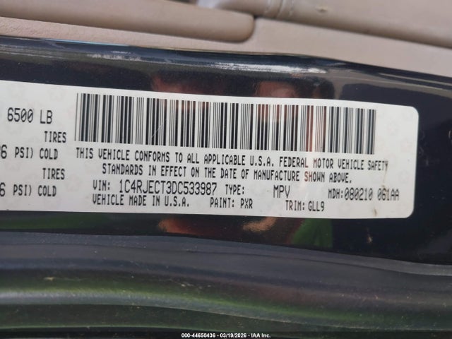 2013 JEEP GRAND CHEROKEE 1C4RJECT3DC533987 Photo 8