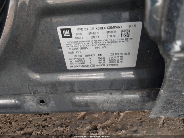 Продажа на аукционе авто 2016 Buick Encore, vin: KL4CJASB7GB679854, номер лота: 44650447
