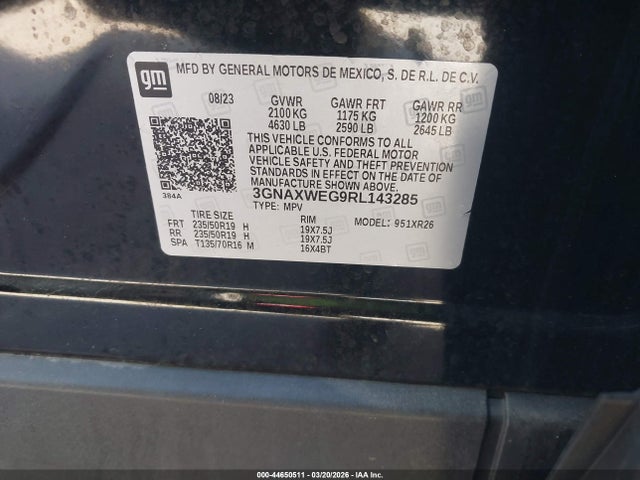 2024 CHEVROLET EQUINOX 3GNAXWEG9RL143285 Photo 8