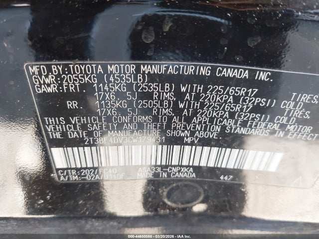 2012 TOYOTA RAV4 2T3BF4DV3CW179431 Photo 8