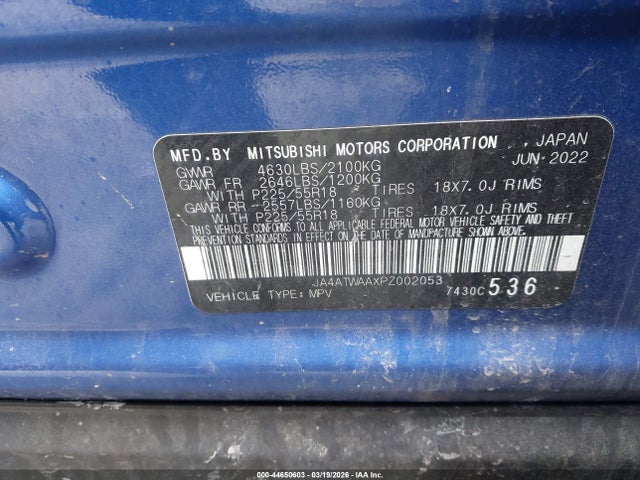 2023 MITSUBISHI ECLIPSE CROSS JA4ATWAAXPZ002053 Photo 8