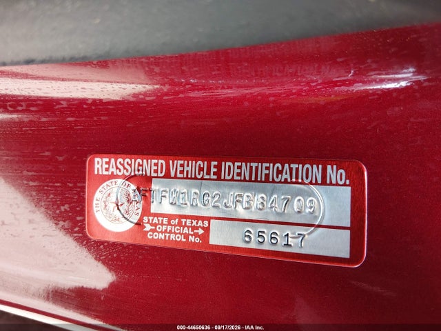 44650636 :رقم المزاد ، 1FTFW1RG2JFB84709 vin ، 2018 Ford F-150 Raptor مزاد بيع