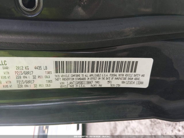 2011 Jeep Patriot Sport მანქანა იყიდება აუქციონზე, vin: 1J4NT1GA5BD119847, აუქციონის ნომერი: 44650735