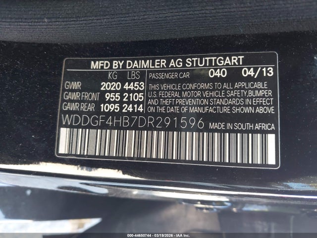 Auction sale of the 2013 Mercedes-benz C 250 Sport, vin: WDDGF4HB7DR291596, lot number: 44650744