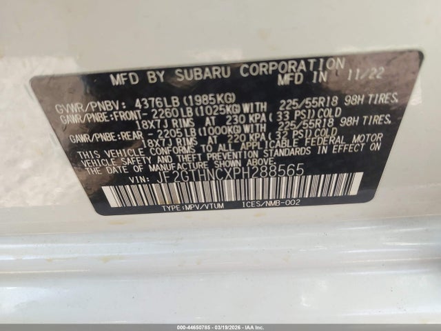 2023 SUBARU CROSSTREK JF2GTHNCXPH288565 Photo 8
